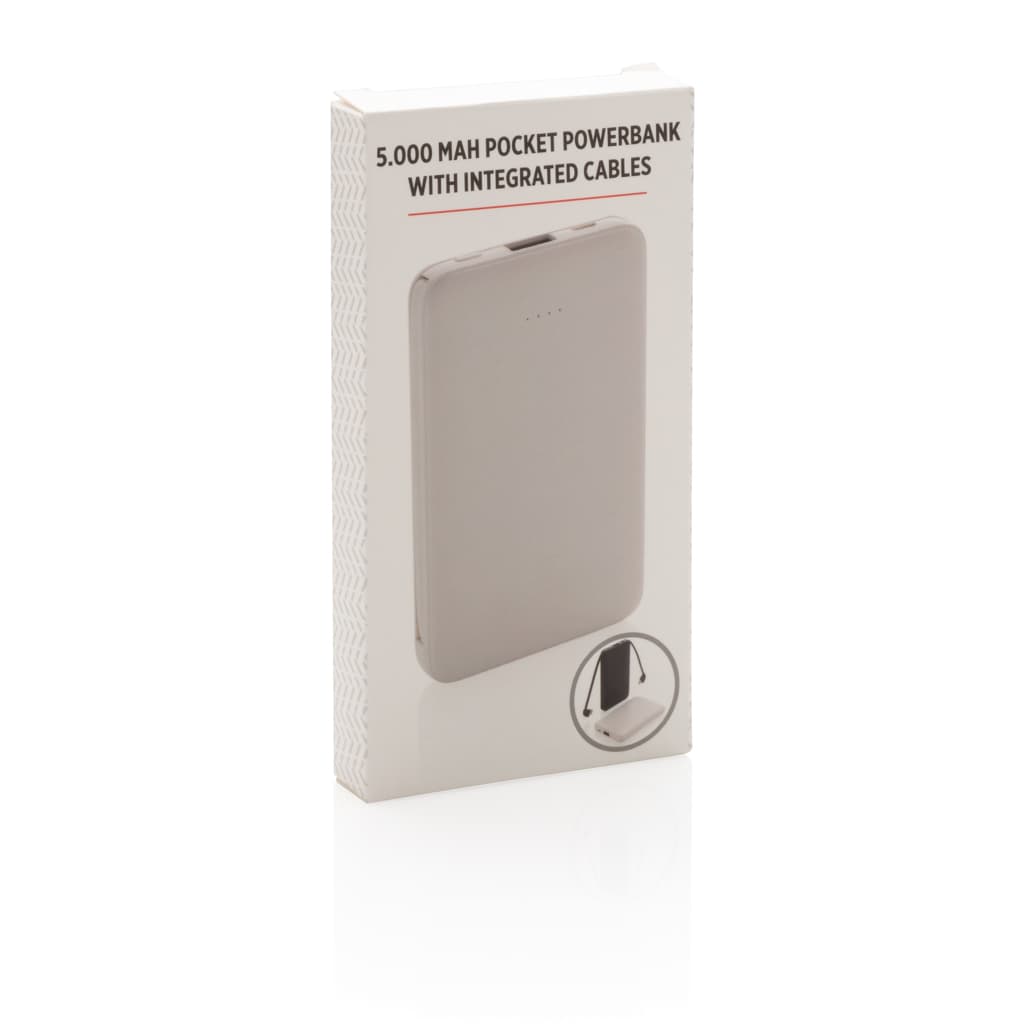 5.000 mAh Pocket Powerbank with integrated cables 9