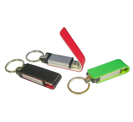 USB σε δερμάτινη θήκη με μπρελόκ 2
