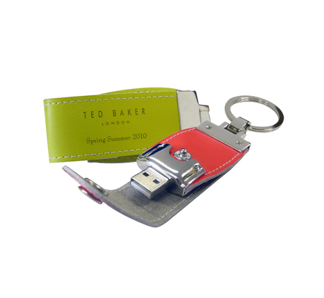 Μπρελόκ με usb σε δερμάτινη θήκη