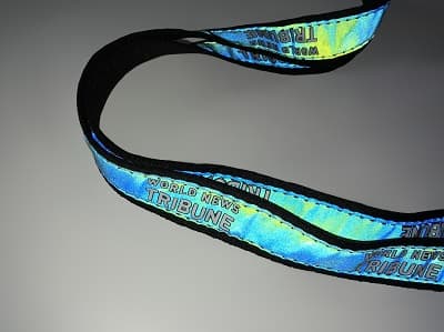 Flat polyester Lanyard with iridescent layer Customize it 1