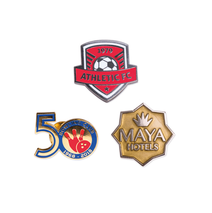Custom shape lapel pin with imitation hard enamel