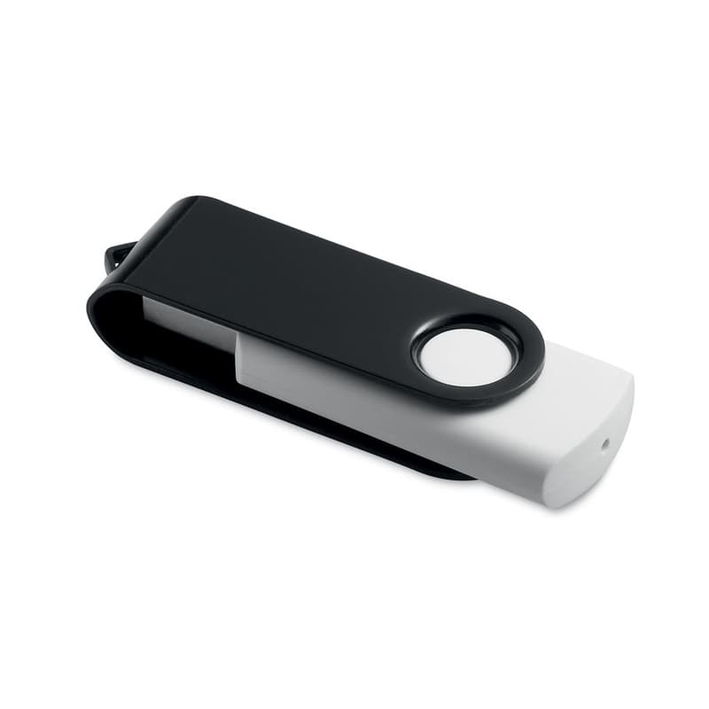 Περιστρεφόμενο άσπρο usb με χρωματιστό κάλυμμα