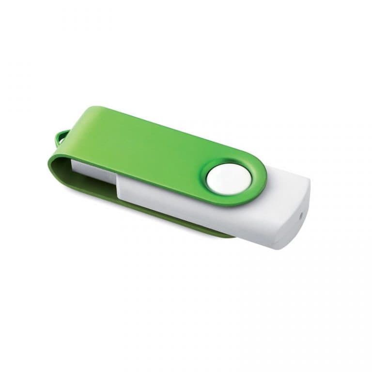 Περιστρεφόμενο άσπρο usb με χρωματιστό κάλυμμα 3