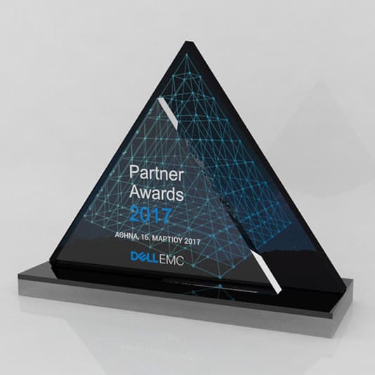 Triangle plexiglass plaque