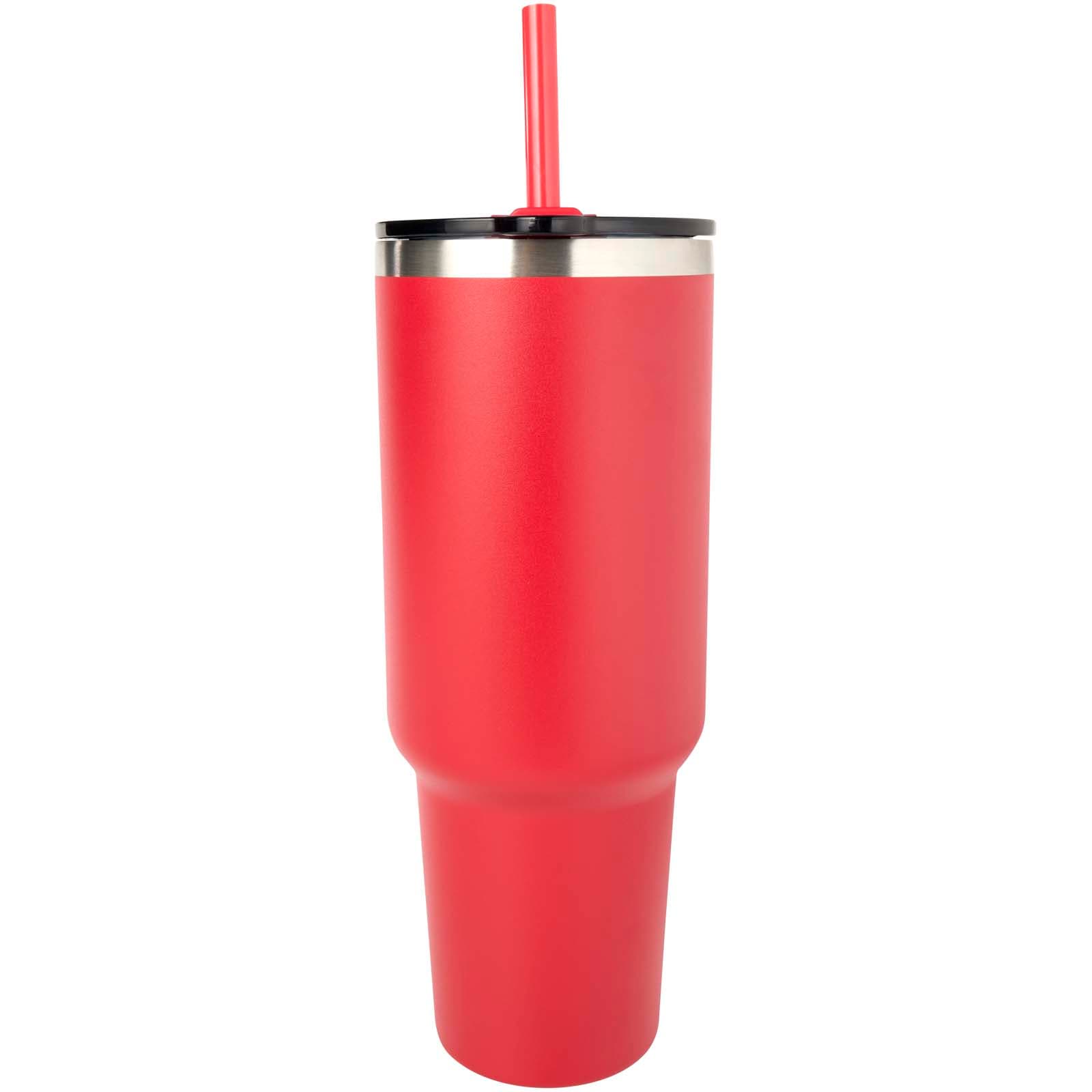 Sydney 1200 ml double wall RCS certified copper vacuum insulated tumbler with straw 1