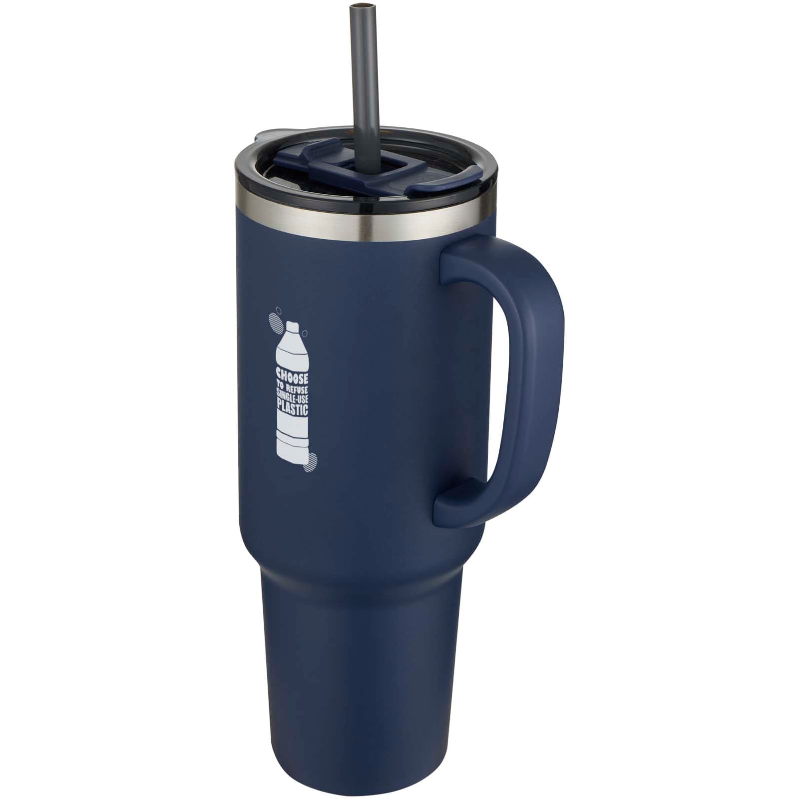 Sydney 1200 ml double wall RCS certified copper vacuum insulated tumbler with straw 5