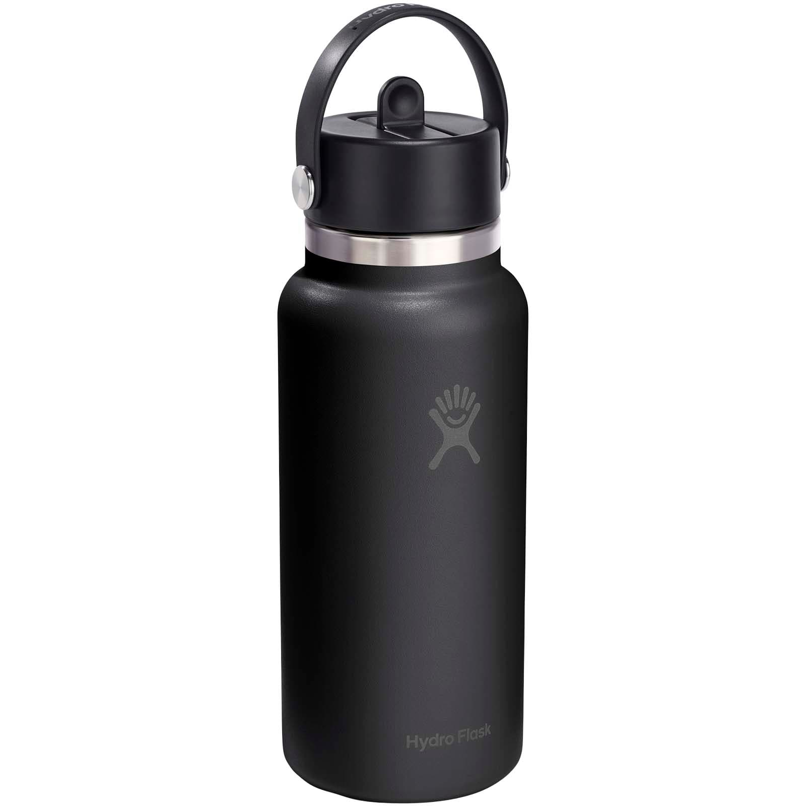 Hydro Flask Wide Mouth 946 ml insulated stainless steel water bottle with straw cap