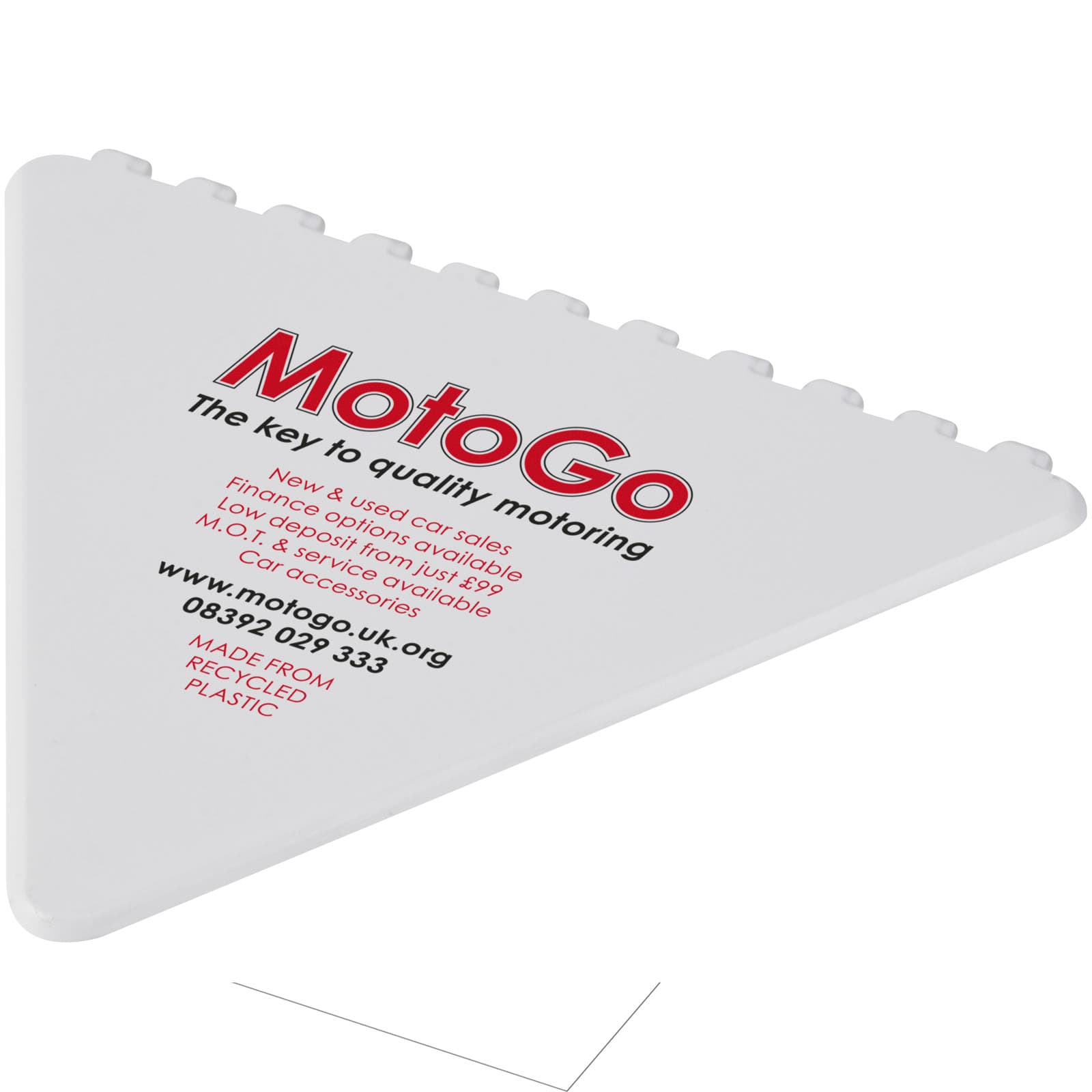 Frosty triangular recycled plastic ice scraper 2