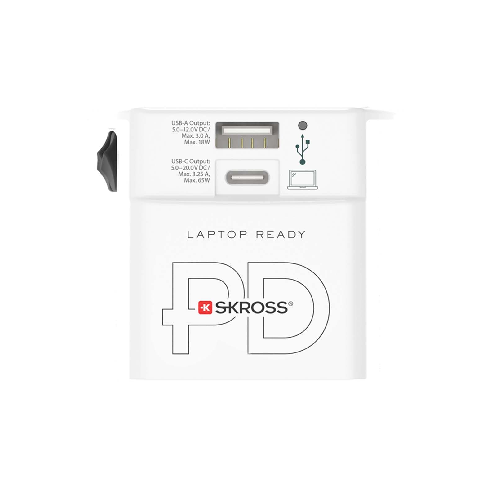 SKROSS® MUV AC65PD world adapter with USB-C cable 3