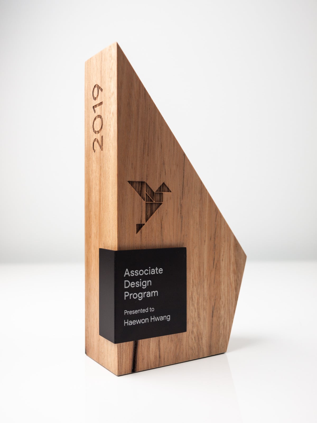 Wooden commemorative award