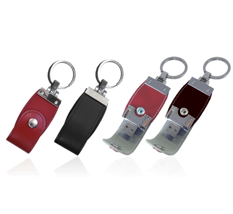 Μπρελόκ με usb σε δερμάτινη θήκη