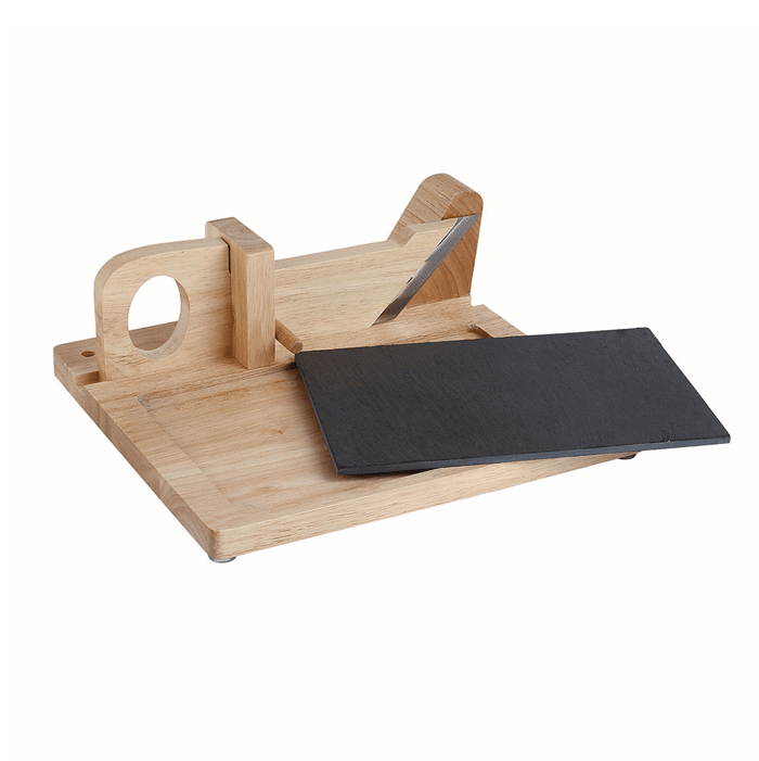Saucisson guillotine with slate plate