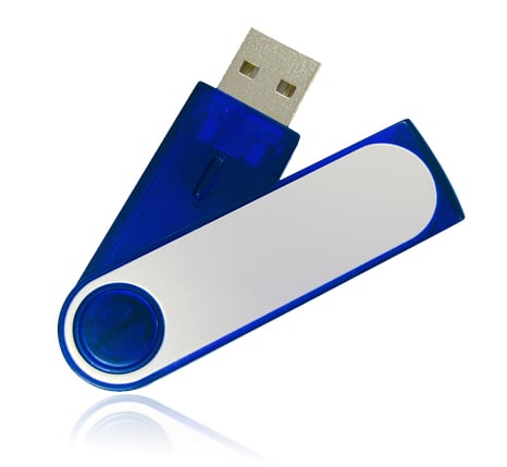 USB περιστρεφόμενο από διαφανές πλαστικό
