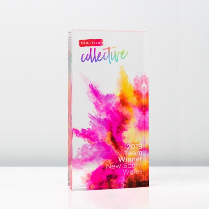 Plexiglass rectangle award