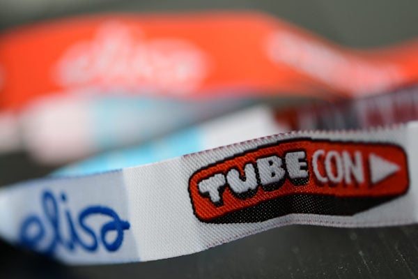 Polyester wristband with woven logo Customize it
