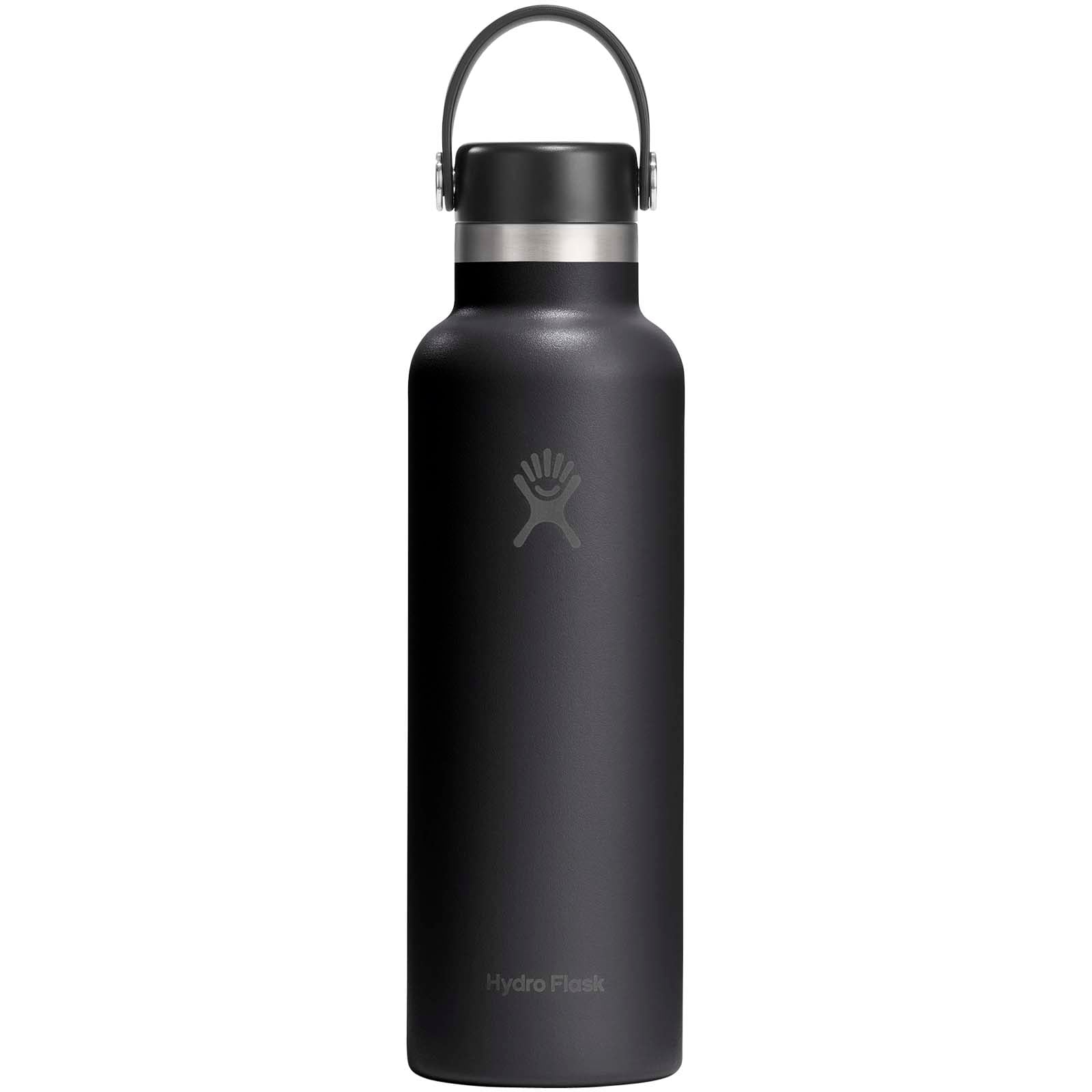 Hydro Flask Standard Mouth 621 ml insulated stainless steel water bottle with straw cap