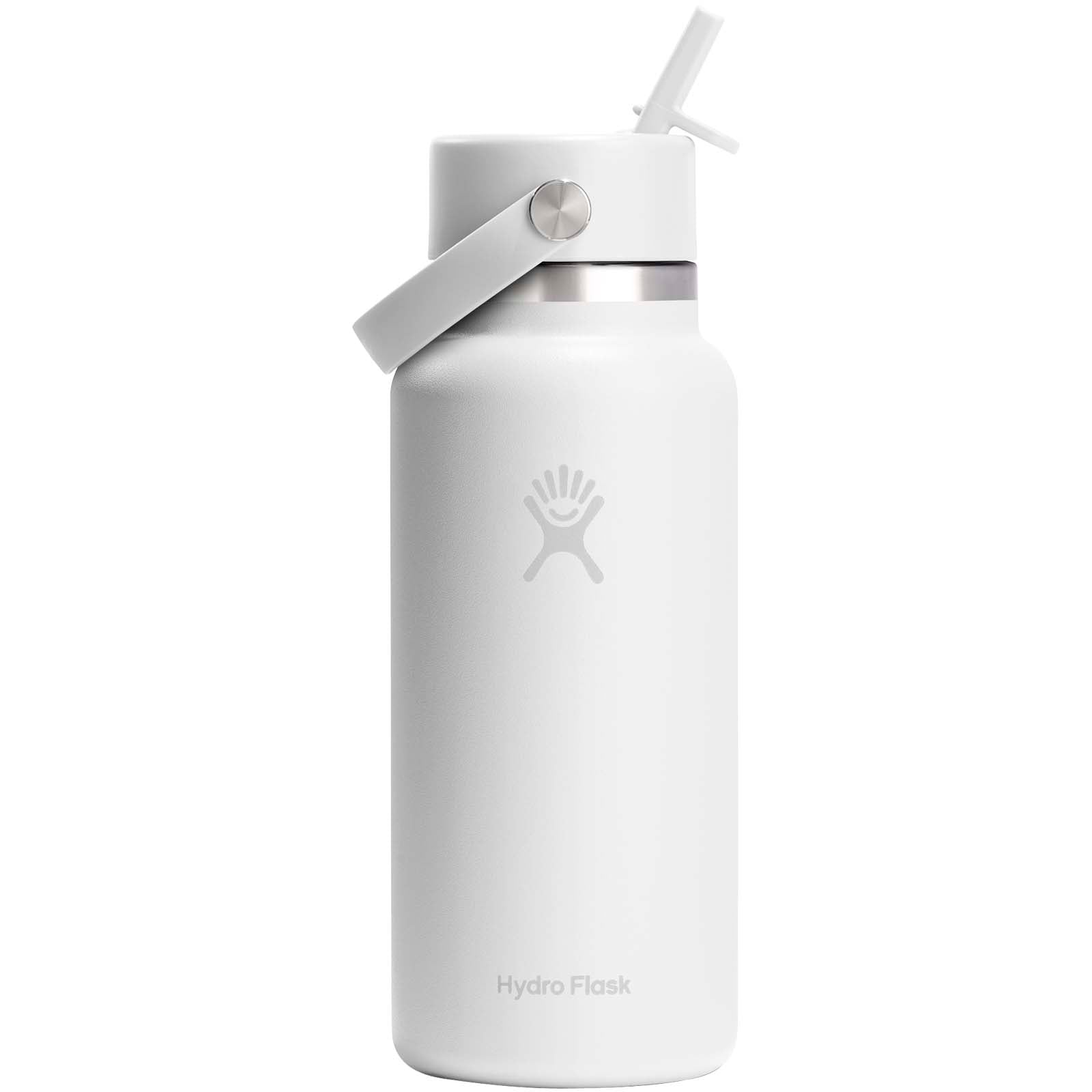 Hydro Flask Wide Mouth 946 ml insulated stainless steel water bottle with straw cap