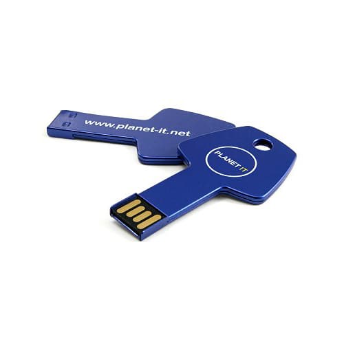 Μεταλλικό έγχρωμο USB σε σχήμα κλειδιού
