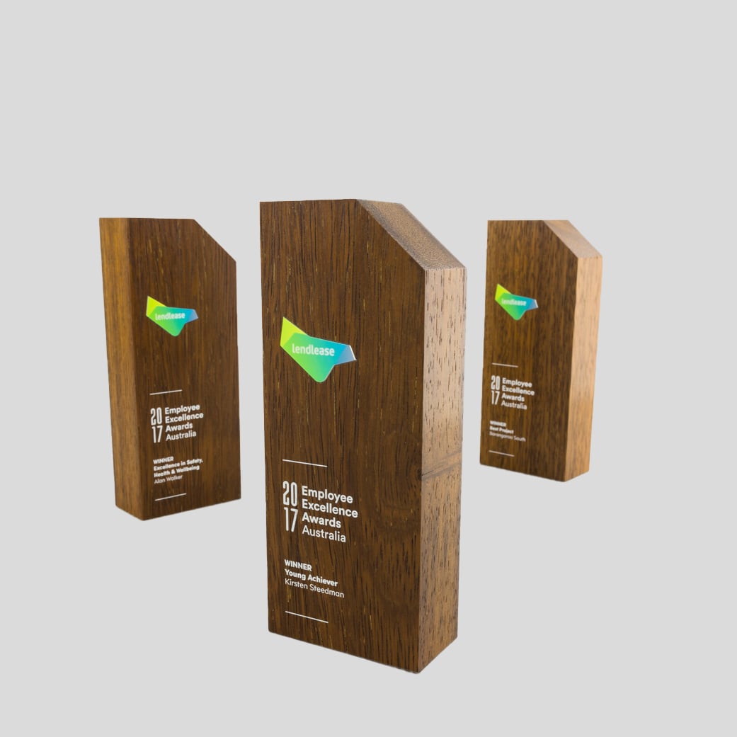 Eco- friendly wooden awards