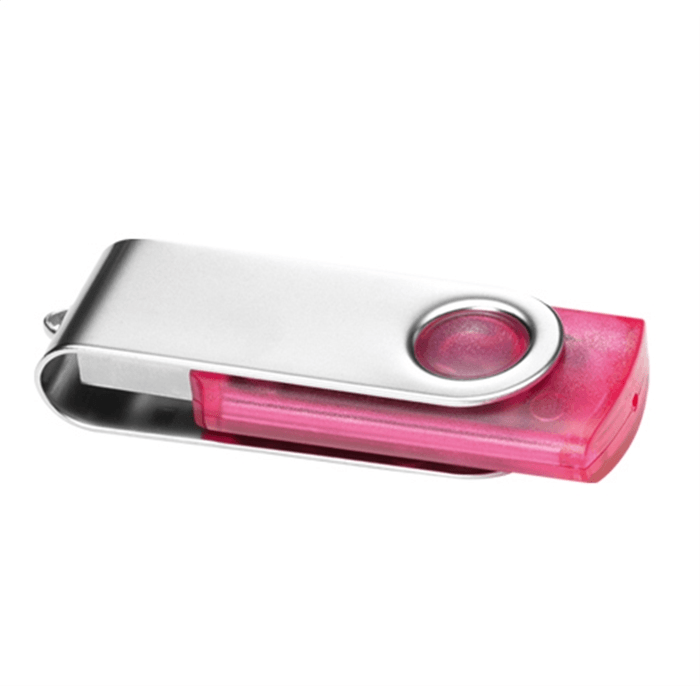 USB με διαφανή θήκη και μεταλλικό κάλυμμα