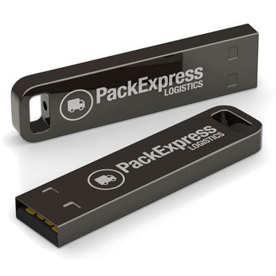 Μεταλλικό μαύρο usb χωρίς καπάκι