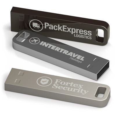 Μεταλλικό μαύρο usb χωρίς καπάκι