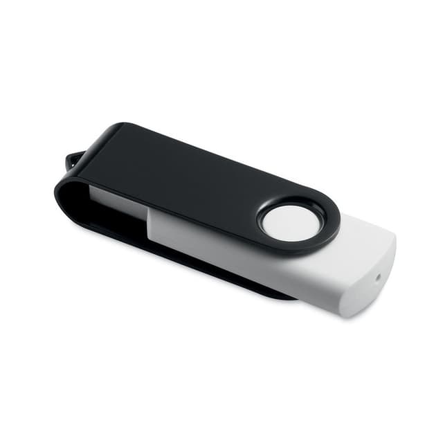 Περιστρεφόμενο άσπρο usb με χρωματιστό κάλυμμα