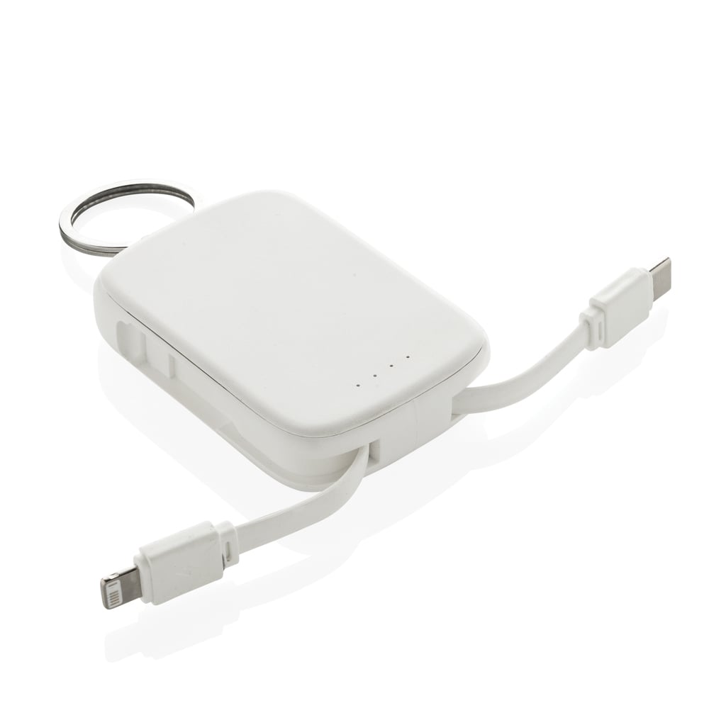 Nexo RCS keychain 2000 mah powerbank with integrated cables