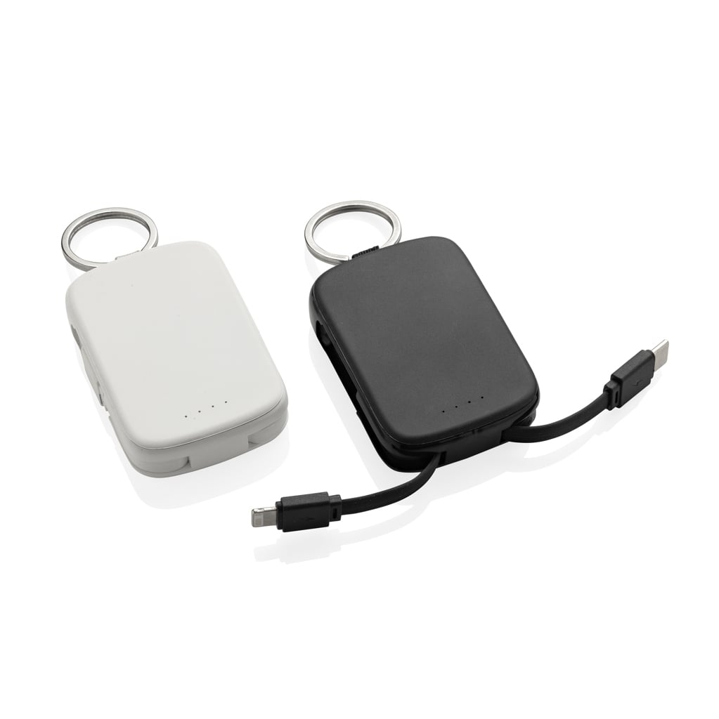 Nexo RCS keychain 2000 mah powerbank with integrated cables