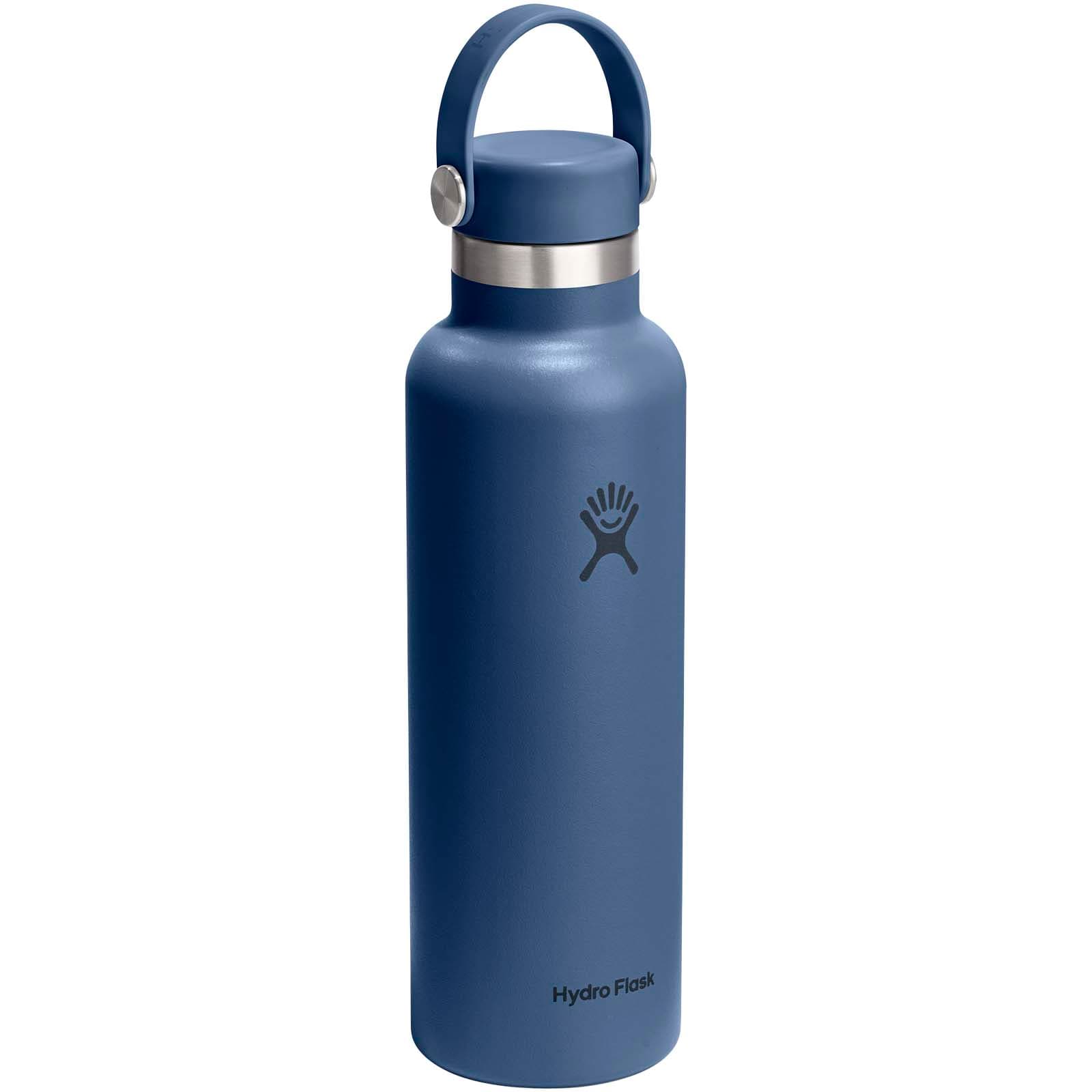 Hydro Flask Standard Mouth 621 ml insulated stainless steel water bottle with straw cap