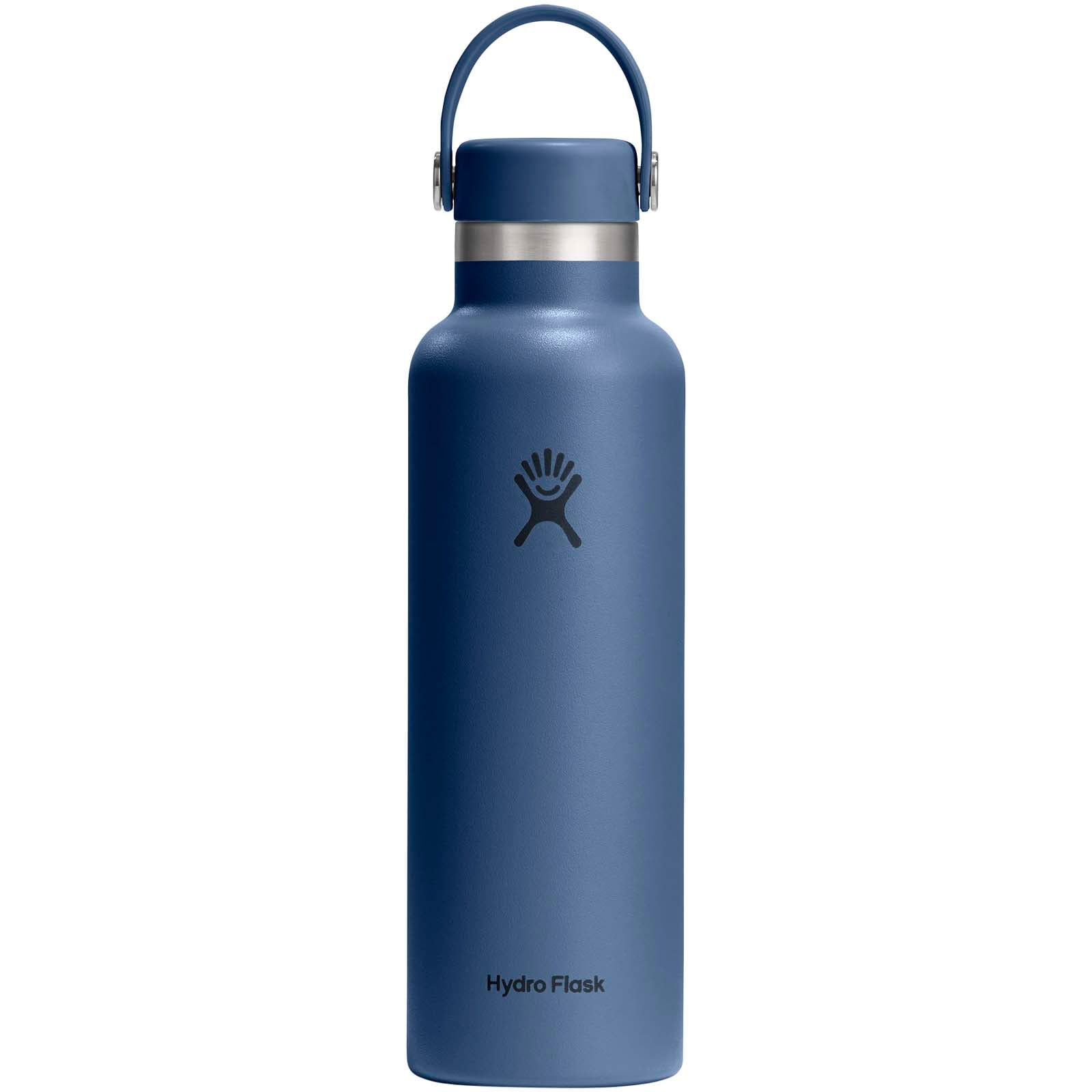 Hydro Flask Standard Mouth 621 ml insulated stainless steel water bottle with straw cap