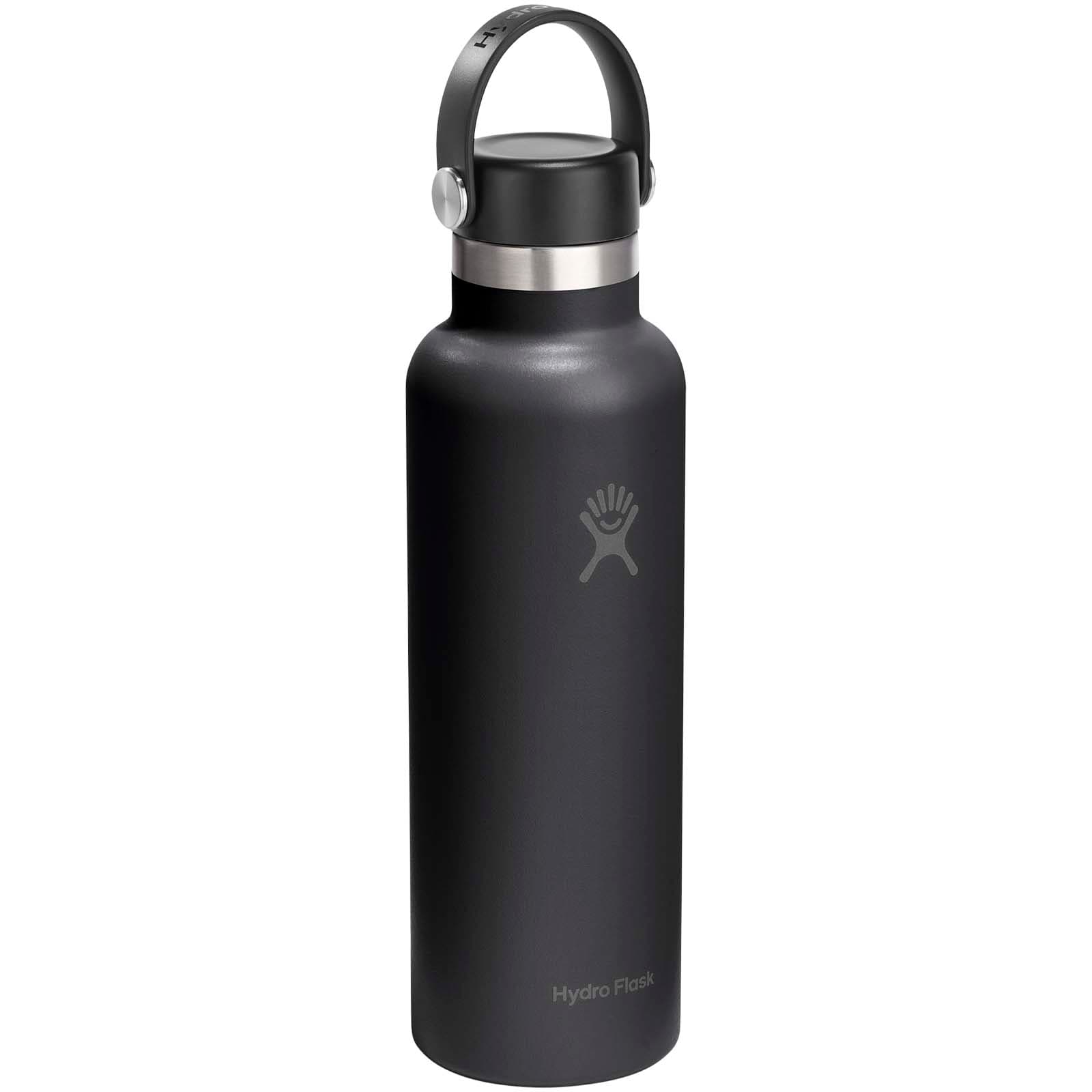 Hydro Flask Standard Mouth 621 ml insulated stainless steel water bottle with straw cap