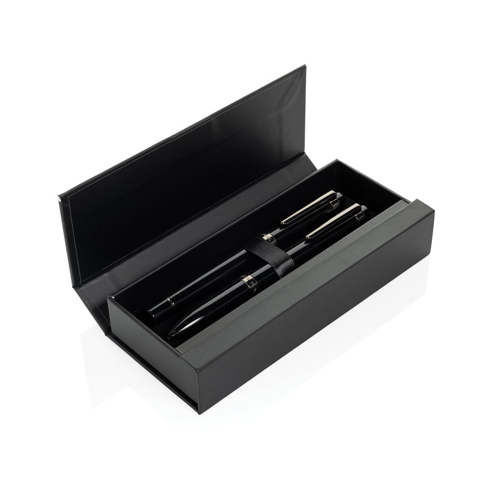 Swiss peak OSLO recycled stainless steel deluxe pen set