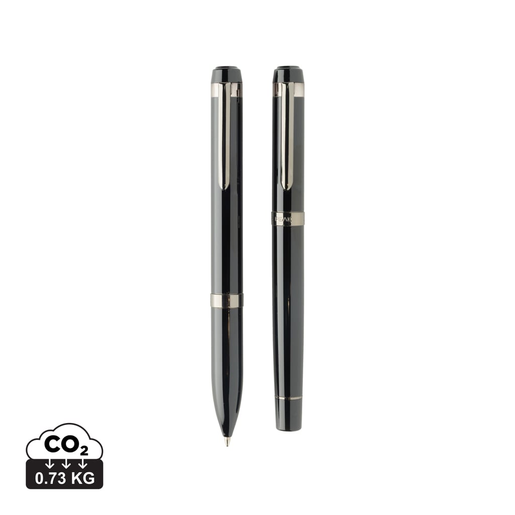 Swiss peak OSLO recycled stainless steel deluxe pen set