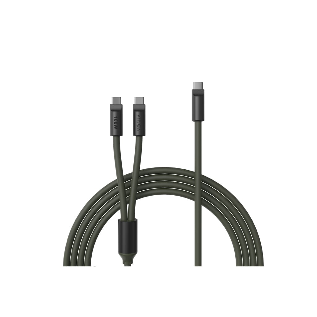 VINGA Baltimore silicone multi charging cable (C+2C)
