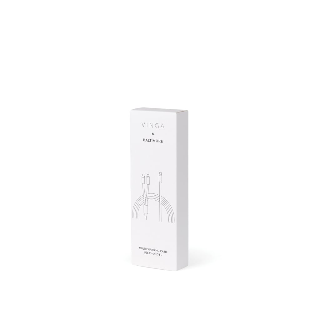 VINGA Baltimore silicone multi charging cable (C+2C)