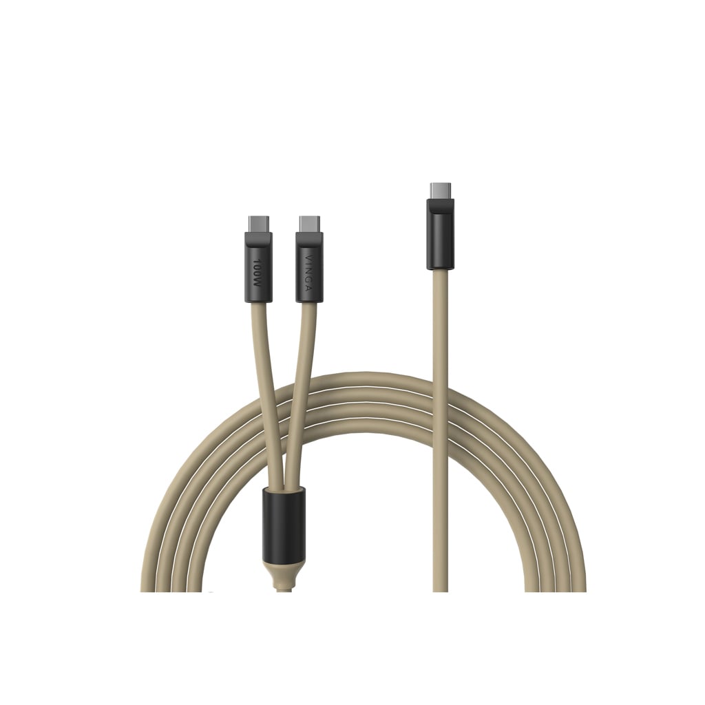 VINGA Baltimore silicone multi charging cable (C+2C)