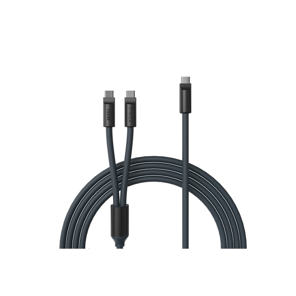 VINGA Baltimore silicone multi charging cable (C+2C)