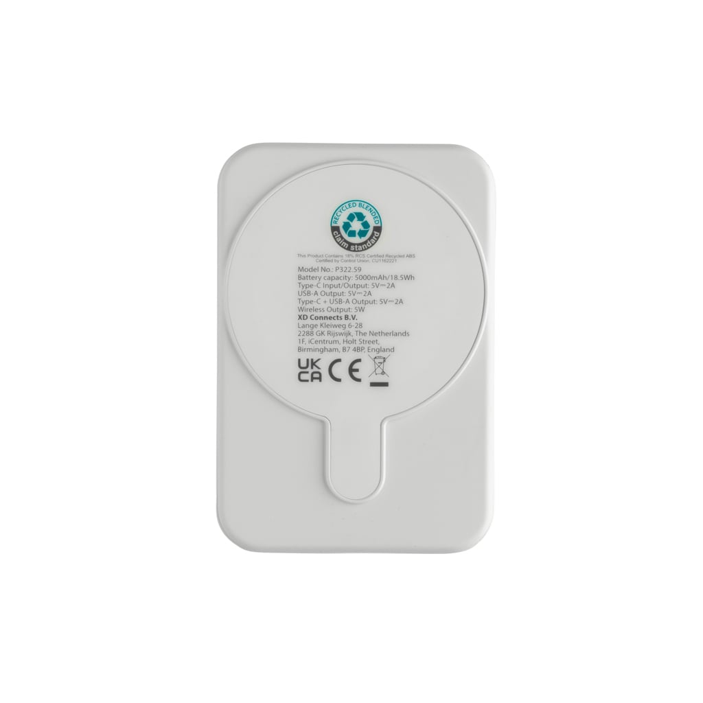 Stellar RCS recycled plastic 5000 mah 5W magnetic powerbank