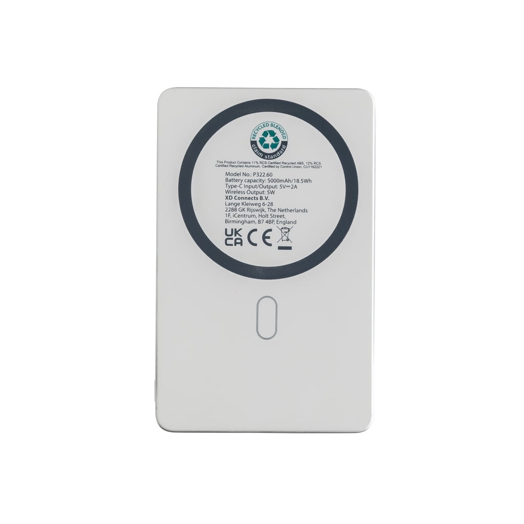 Orion RCS recycled aluminum 5000 mah 5W magnetic powerbank